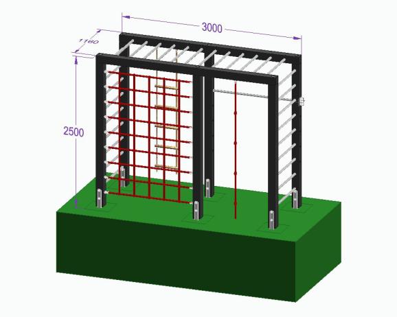 Klettergerüst 'Ninja Warrior'