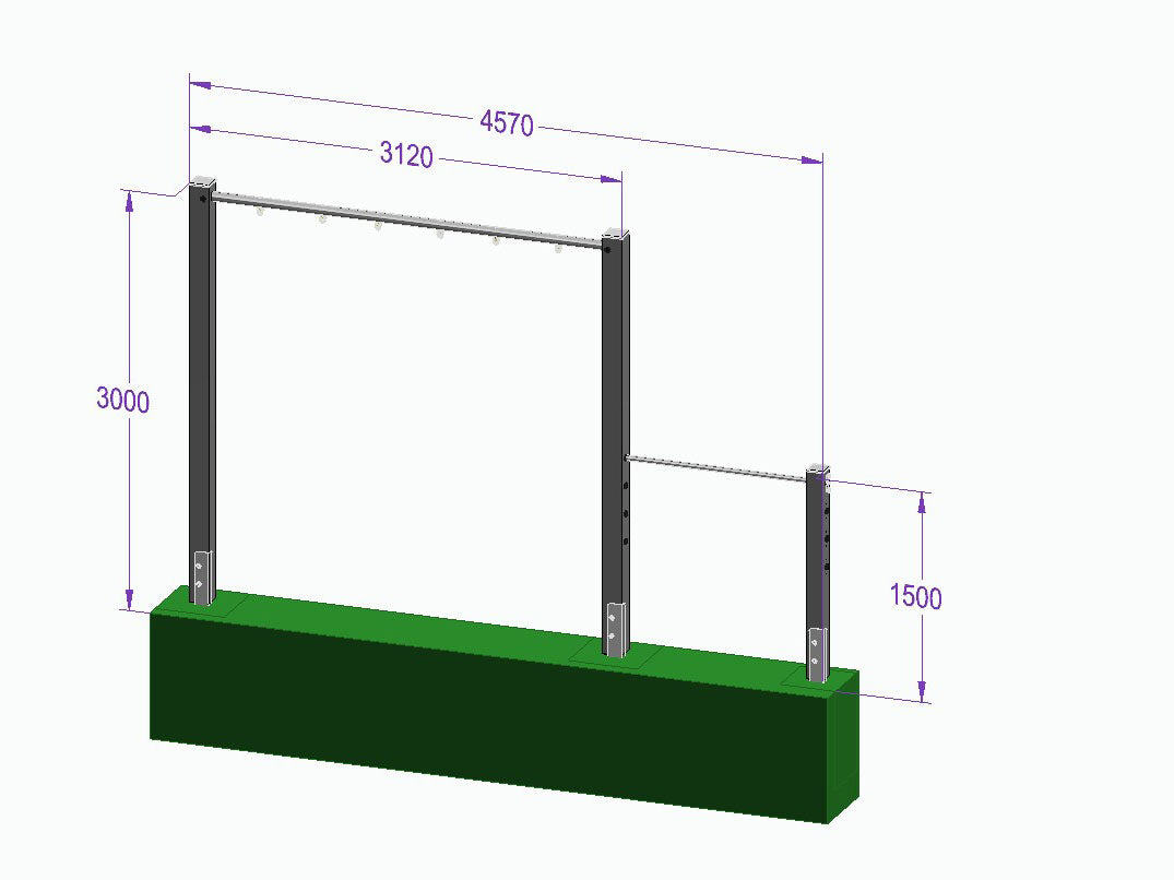 Dreierschaukel-Turnreck 'Triple Dream Flyer II' - MEINE-SCHAUKEL