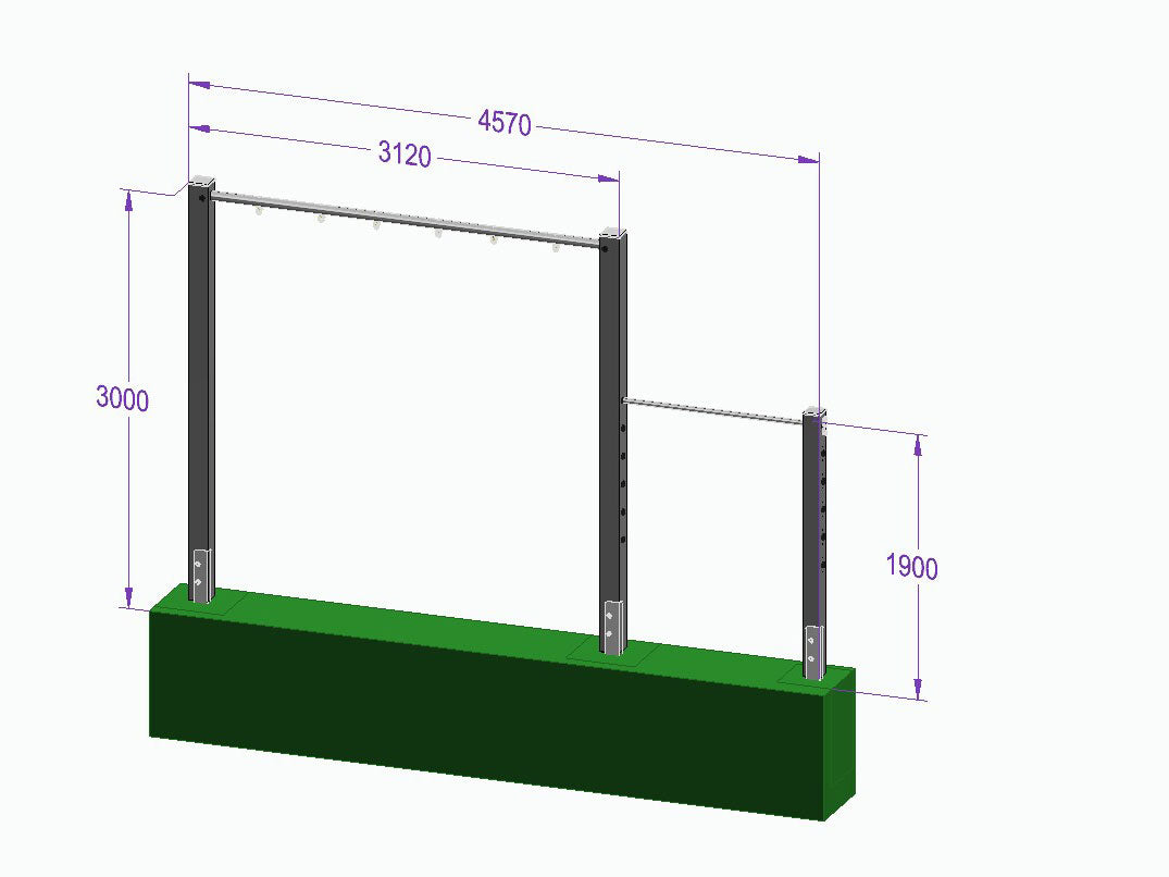 Dreierschaukel-Turnreck 'Triple Dream Flyer II' - MEINE-SCHAUKEL