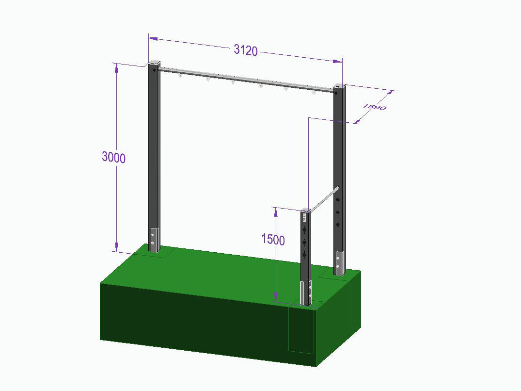 Dreierschaukel-Turnreck 'Triple Dream Flyer II' - MEINE-SCHAUKEL