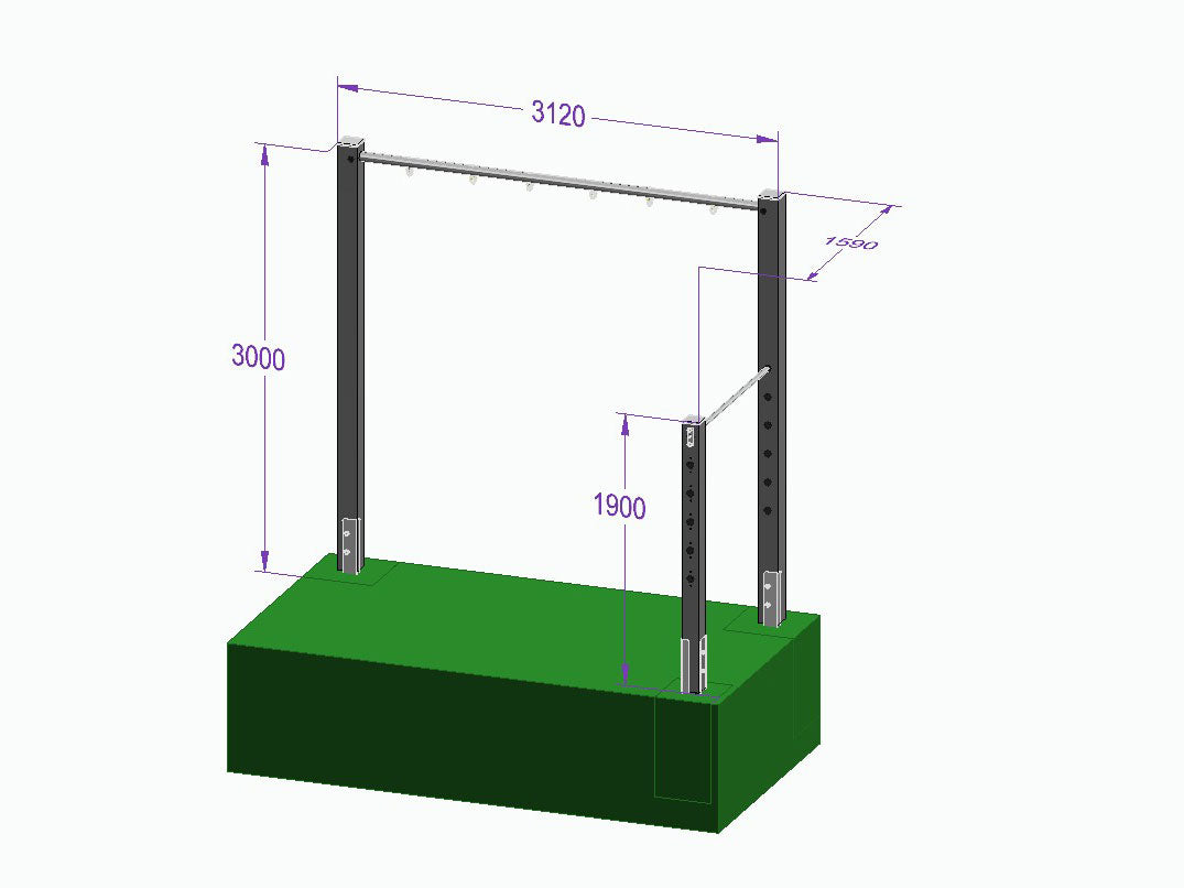 Dreierschaukel-Turnreck 'Triple Dream Flyer II' - MEINE-SCHAUKEL
